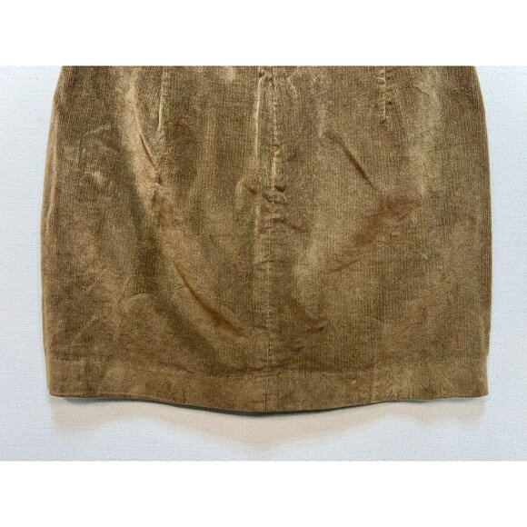 Banana Republic Women's Corduroy Pencil Skirt Button Accent Pockets Size 6 Brown - Picture 10 of 11
